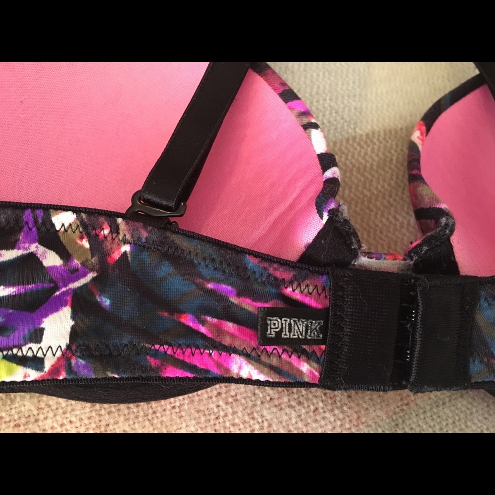 VS Pink Palm Leaf T Shirt Bra - Picture 3 of 4